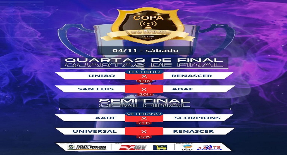 Agora é mata-mata na 3° Copa Leo Araújo de Futsal