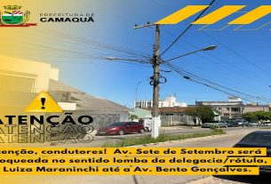 Os condutores devem buscar as alternativas e redobrar a atenção ao passar pelo local, pois haverá homem e equipamentos trabalhando na pista bloqueada.