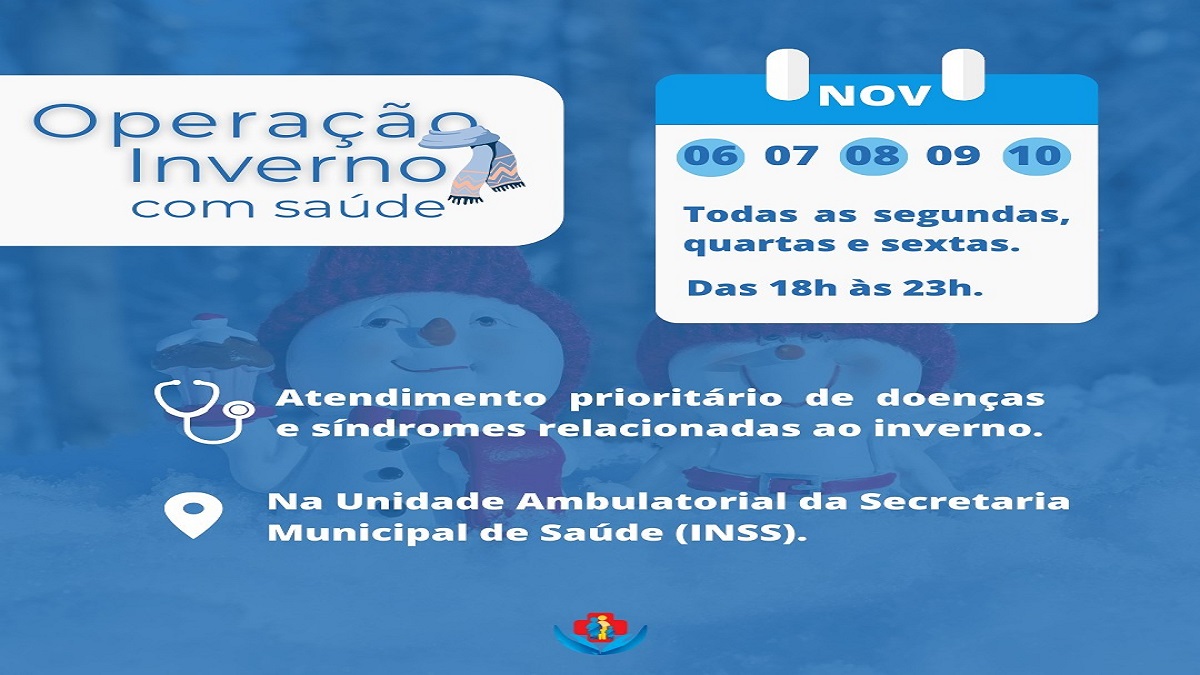 Projeto Operação Inverno Com Saúde estará atendendo nos dias 8 e 10 desta semana em Camaquã/Rs.