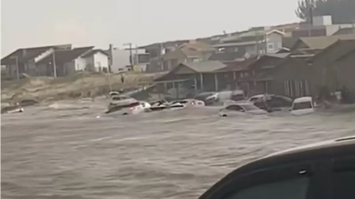 11.nov.2023 - Um tsunami meteorológico atingiu a praia do Cardoso em Laguna (SC), por volta de 16h Imagem: Reprodução/Twitter… - Veja mais em https://noticias.uol.com.br/cotidiano/ultimas-noticias/2023/11/11/tsunami-meteorologico-atinge-praia-do-cardoso-em-laguna-sc-veja-o-video.htm?cmpid=copiaecola