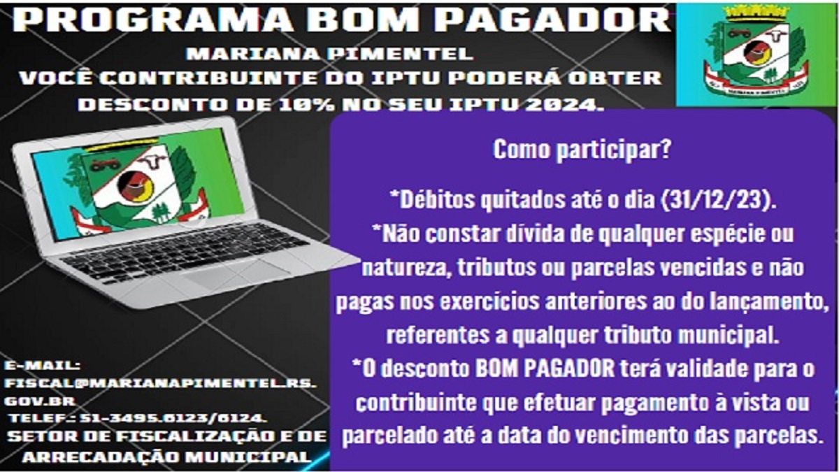 Você contribuinte do IPTU poderá obter desconto de 10% no seu IPTU 2024.