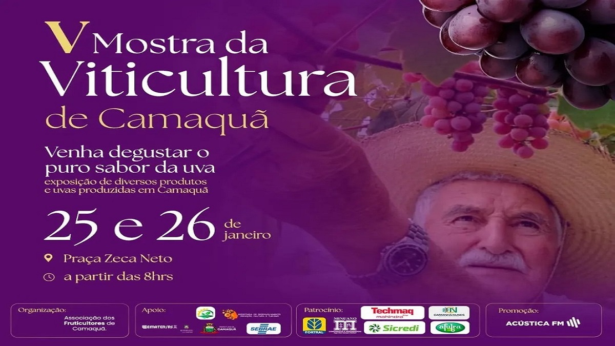 Evento é um grande incentivo para os produtores de uva e seus derivados.