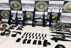 Diversos tipos de armamentos foram apreendidos pela Brigada Militar e Polícia Civil ao longo deste ano no Estado Foto: BM/Divulgação