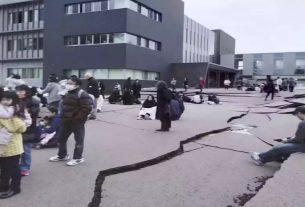 Tremor mais forte ocorreu na cidade de Anamizu Foto: Kyodo News