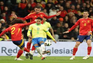 Rodrygo fez um dos gols brasileiros.