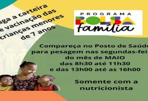 Devem comparecer as crianças menores de 07 e mulheres de 14 a 44 anos.