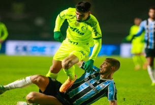 Com brilho de Estêvão, Palmeiras busca empate contra o Grêmio no Brasileirão