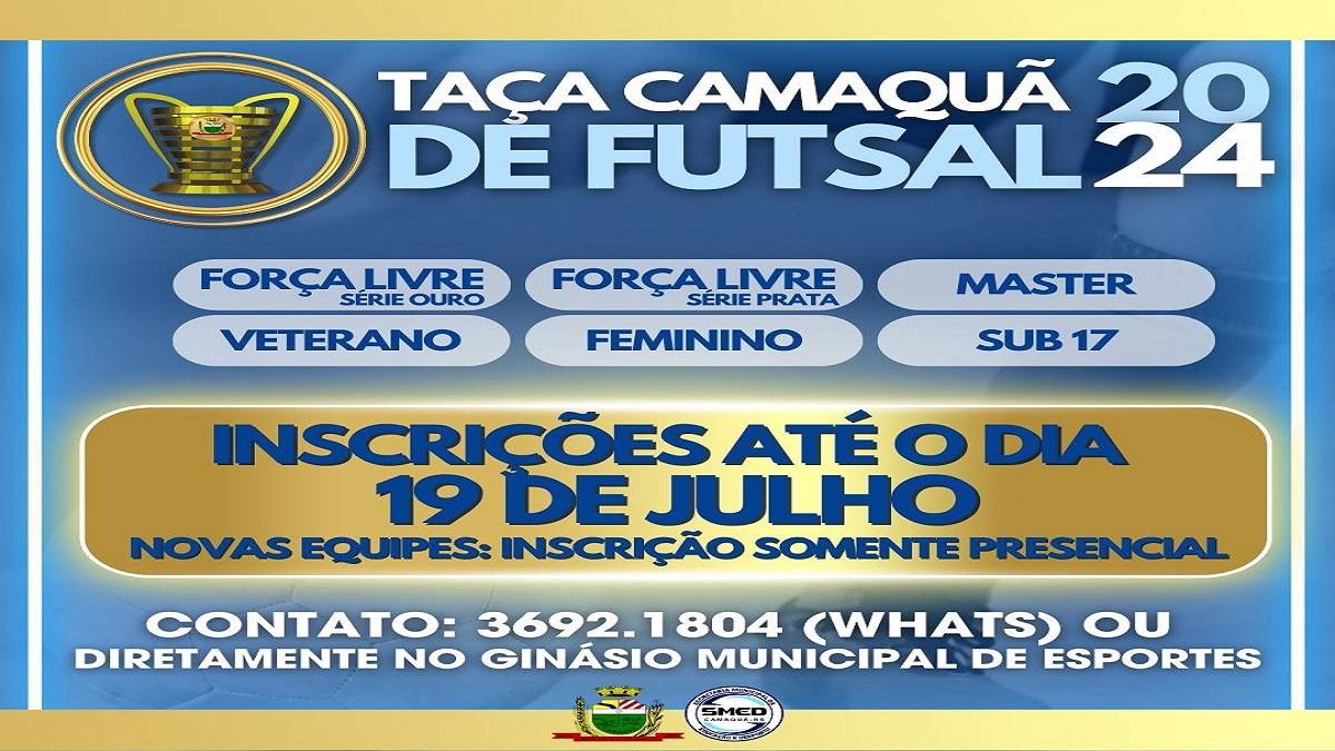 Inscrições e pré-inscrições ocorrem até 19 de julho