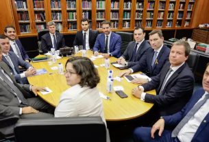 Audiência no gabinete do ministro Luiz Fux para tratar sobre a dívida do Rio Grande do Sul.