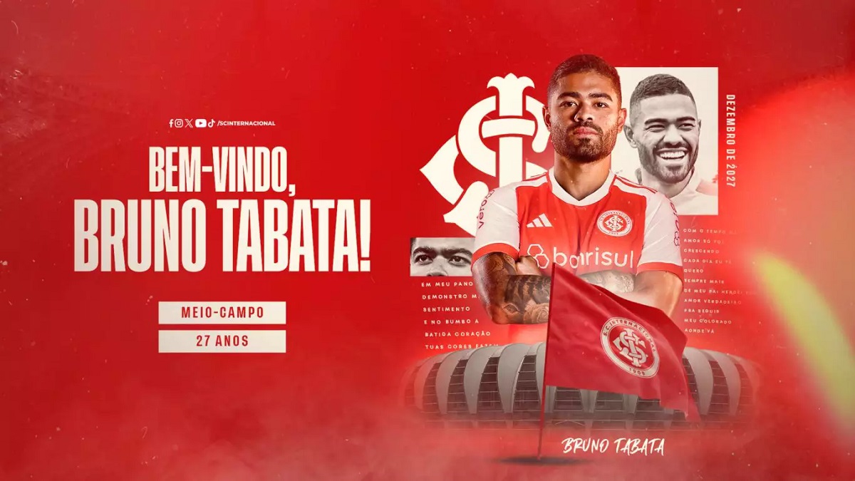 Inter anuncia meia Bruno Tabata