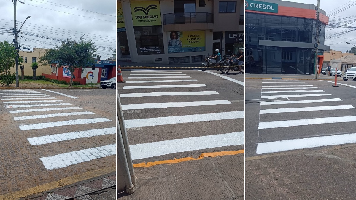 Trabalhos são conduzidos pela Divisão de Trânsito do município.