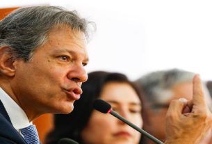 Fernando Haddad em entrevista coletiva para explicar o pacote.