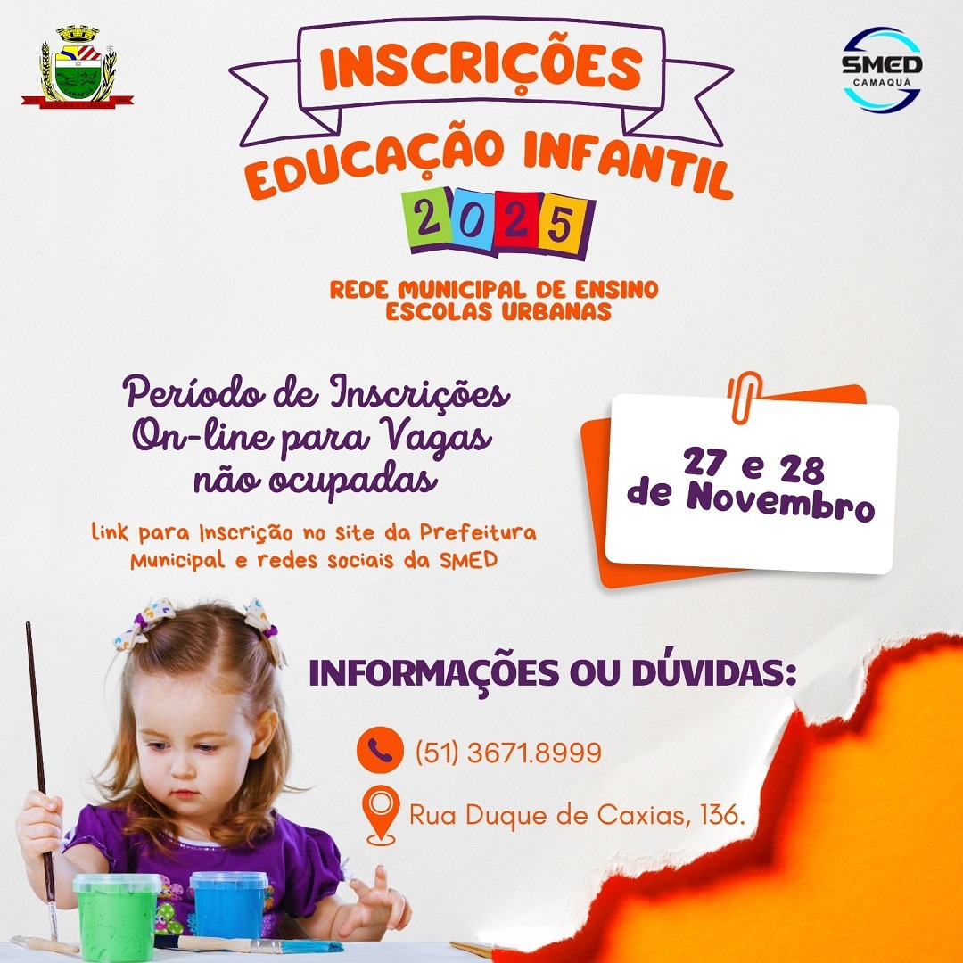 Período inicia nesta quarta-feira, 27, e inscrições serão online pelo site da prefeitura.