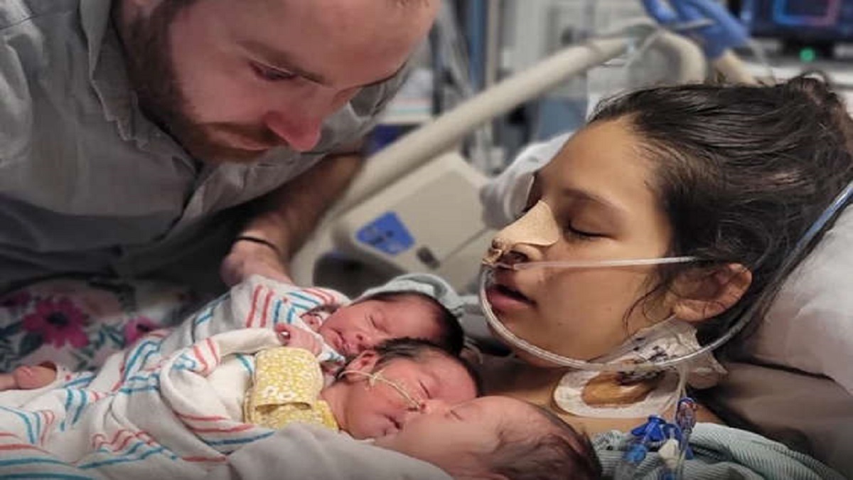 A americana Marisa Christie, de 30 anos, viveu uma experiência extraordinária e assustadora ao dar à luz trigêmeas enquanto estava clinicamente morta.