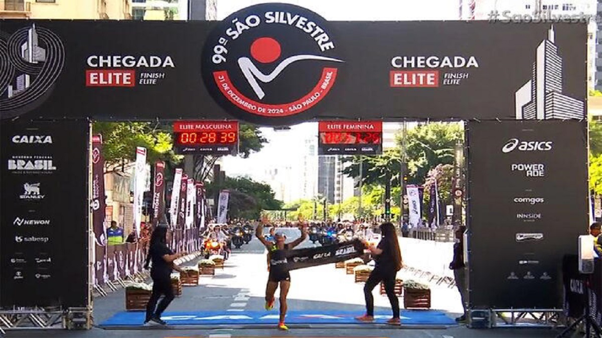 A brasileira Nubia de Oliveira foi a terceira colocada da São Silvestre