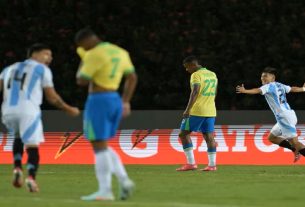 A Argentina goleou a Seleção Brasileira Sub-20 por 6 a 0, na primeira rodada do Sul-Americano Sub-20, em Valencia, na Venezuela.