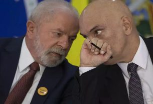 O presidente Lula e o ministro Alexandre de Moraes, do STF