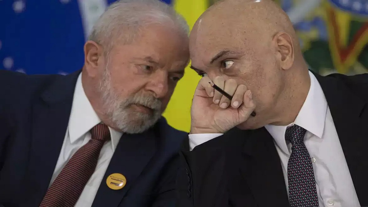 O presidente Lula e o ministro Alexandre de Moraes, do STF