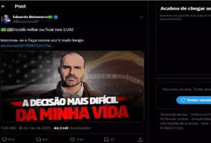 Eduardo Bolsonaro se licencia do cargo de deputado
