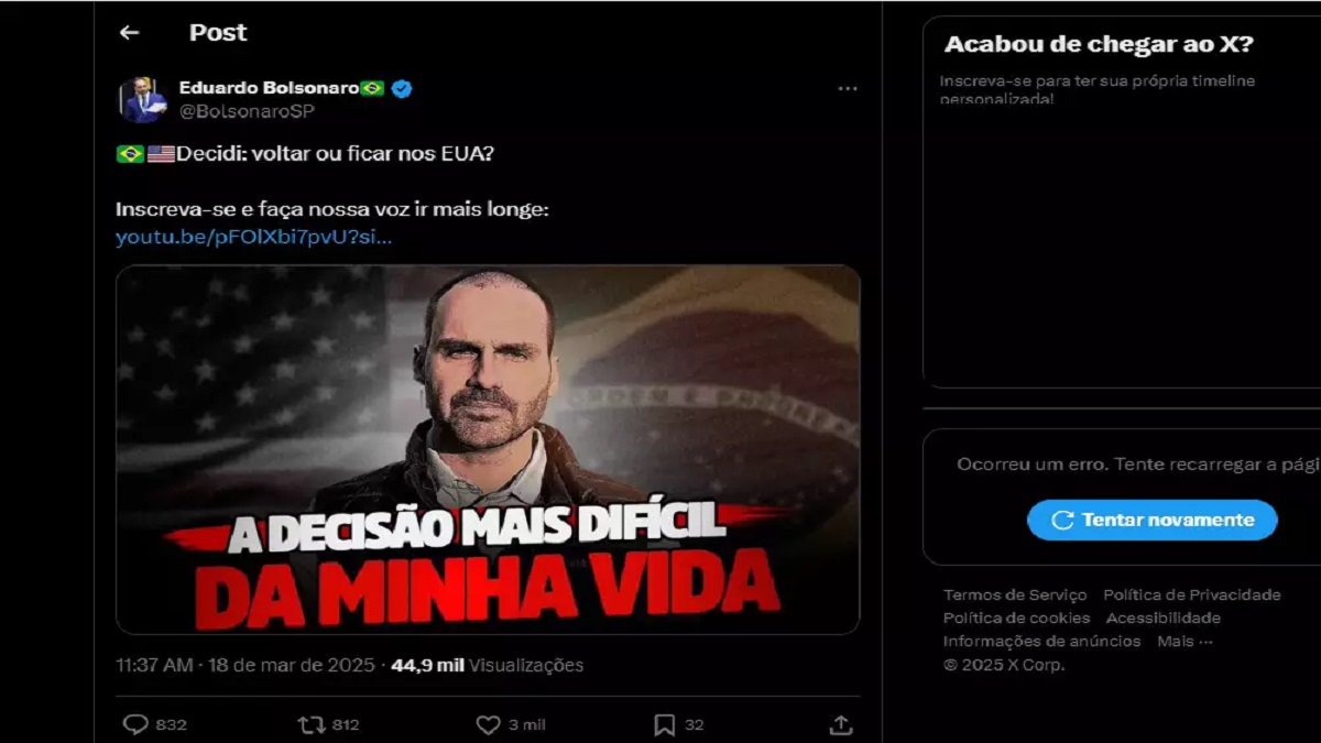 Eduardo Bolsonaro se licencia do cargo de deputado