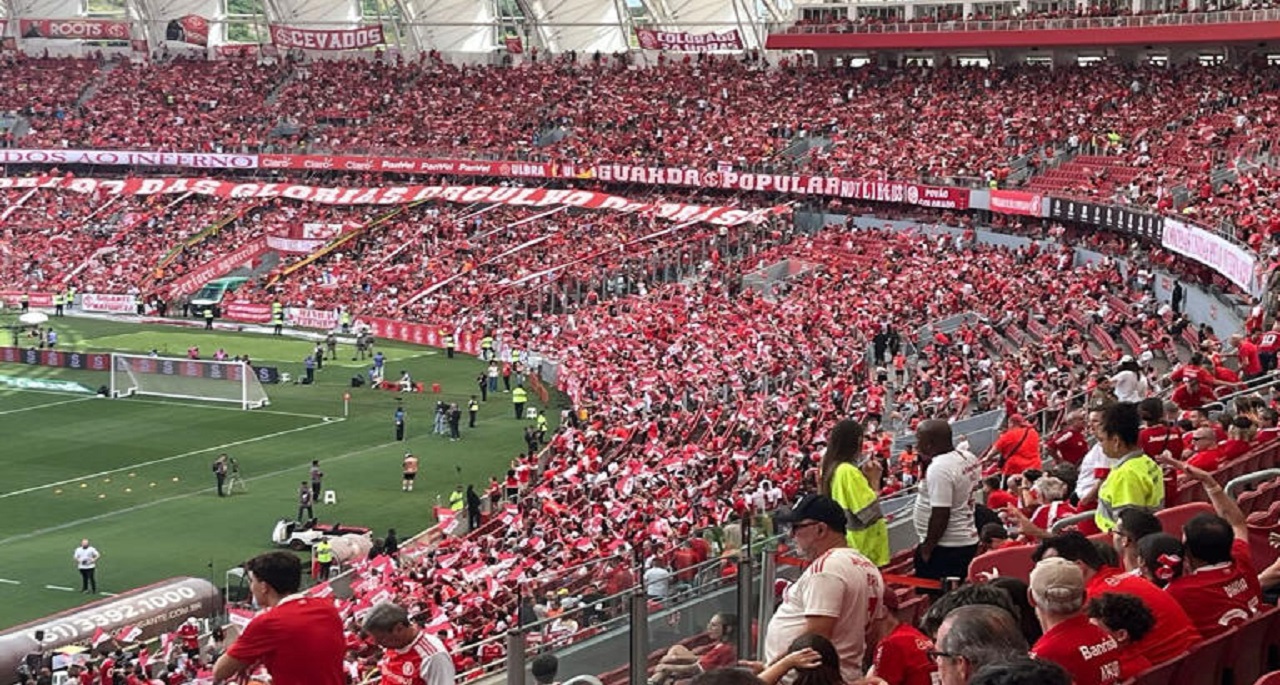 o Internacional está realizando promoção para que a torcida marque presença no estádio Beira-Rio