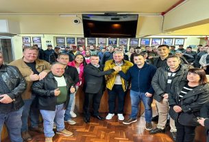 O encontro contou com a presença dos prefeitos Abner Dillmann (Camaquã) e Zelmut Marten (São Lourenço do Sul)