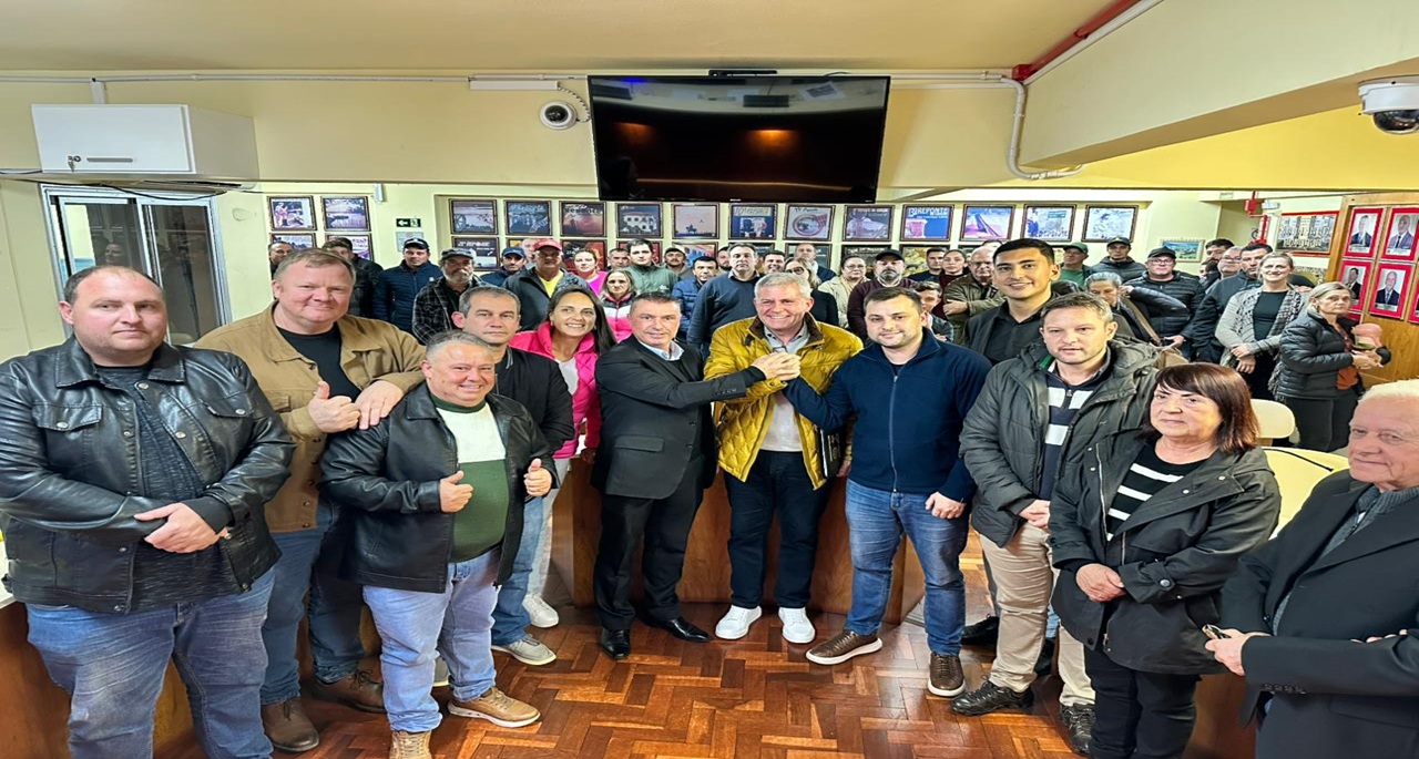 O encontro contou com a presença dos prefeitos Abner Dillmann (Camaquã) e Zelmut Marten (São Lourenço do Sul)