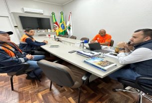 Prefeito Abner Dillmann recebeu as defesas civis estadual e municipal