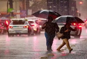 Frente fria trará chuva intensa e temporais