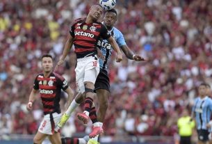 Edenilson briga em jogada aérea diante de um Flamengo amplamente superior