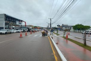 obras na Av. Loureiro da Silva em Camaquã