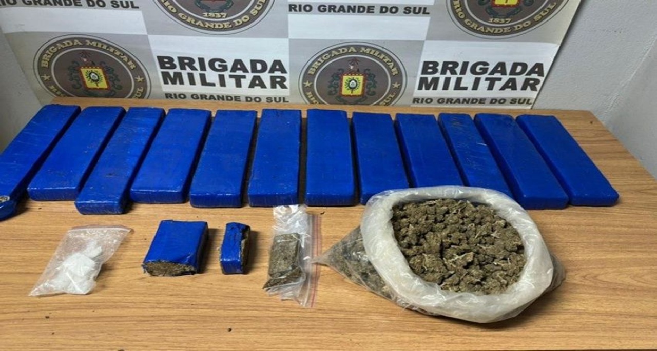 BM prende homem com mais de 11 kg de drogas