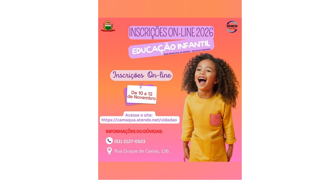 Inscrições on-line para Educação Infantil!