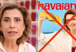 Fernanda Torres em comercial da Havaianas.