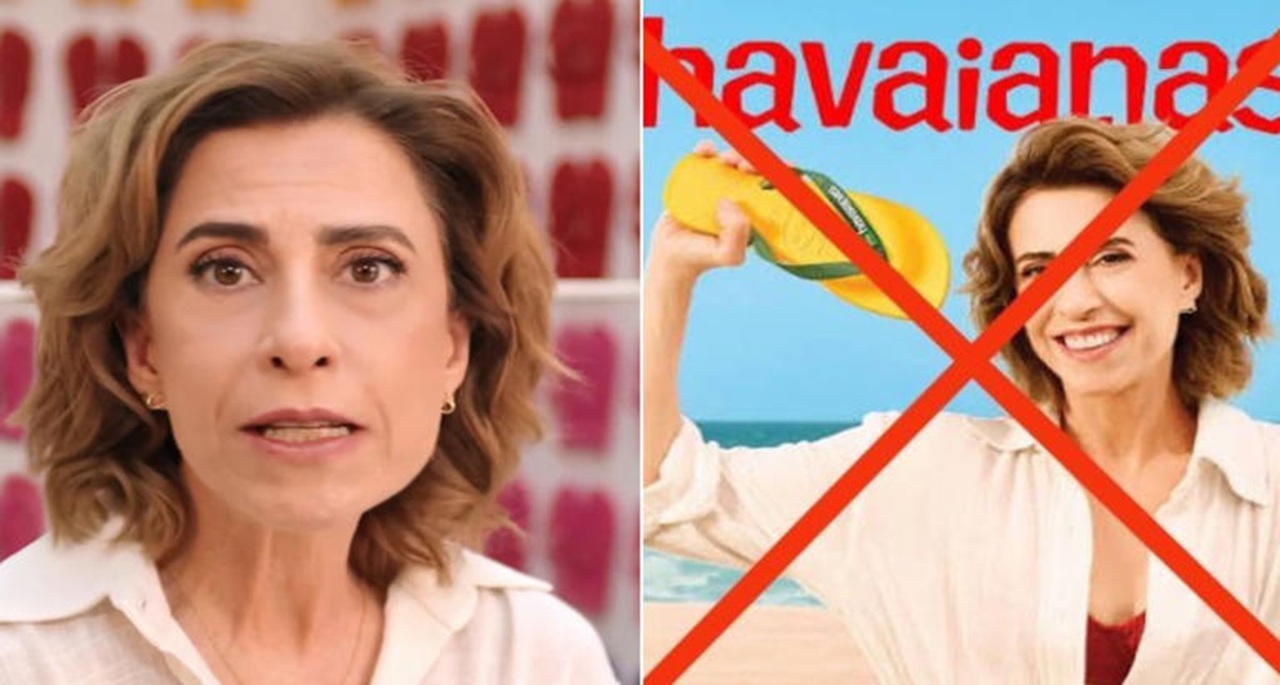Fernanda Torres em comercial da Havaianas.