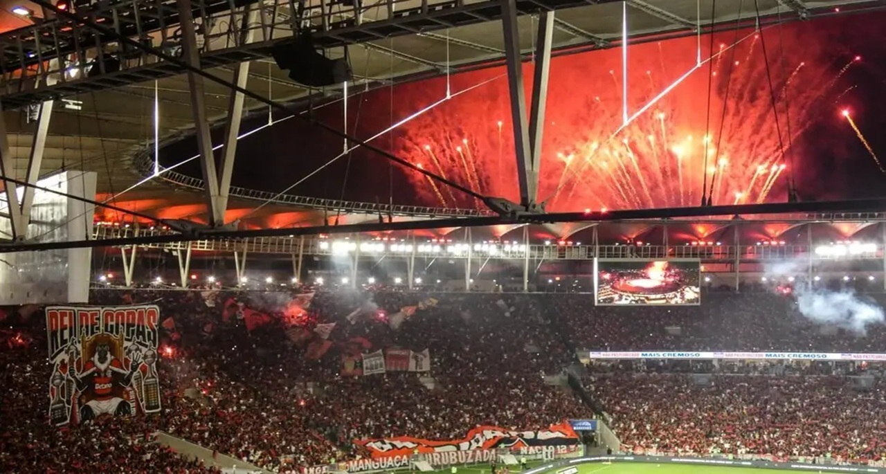 Torcida do Flamengo na partida contra o Ceará