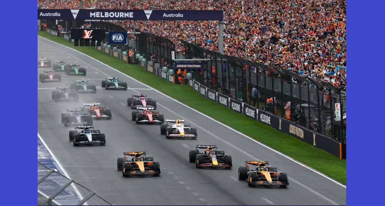 Largada do GP da Austrália da Fórmula 1 2025