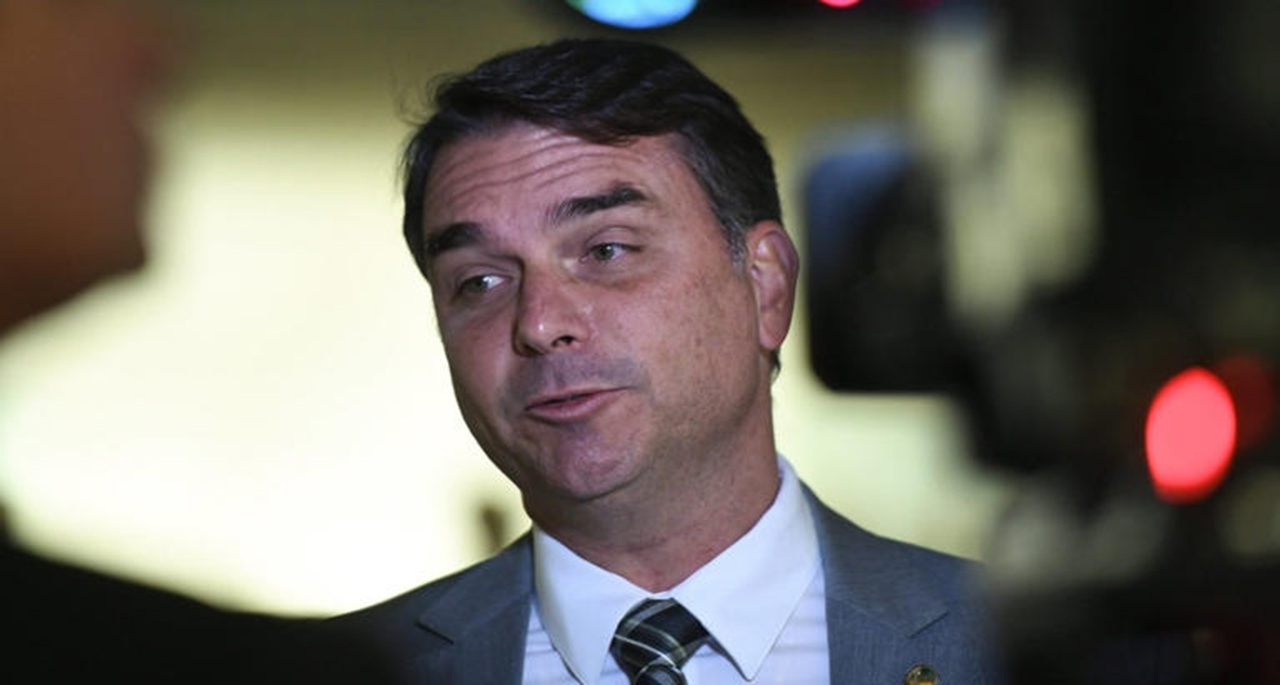 O senador Flávio Bolsonaro (PL-RJ), o filho “01” do ex-presidente Jair Bolsonaro (PL)