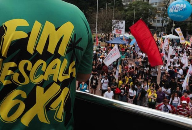Ato pelo fim da escala 6x1 em 1º de maio Foto: Werther Santana/Estadão