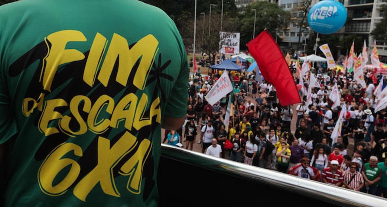 Ato pelo fim da escala 6x1 em 1º de maio Foto: Werther Santana/Estadão