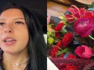 AnaCastela recebe flores no dia dos namorados