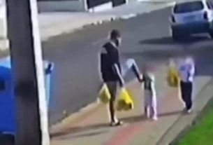Homem é flagrado chutando filha na região do rosto no interior do Paraná
