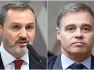 Montagem com fotos do diretor-geral da Polícia Federal, Andrei Rodrigues, e do ministro do STF André Mendonça